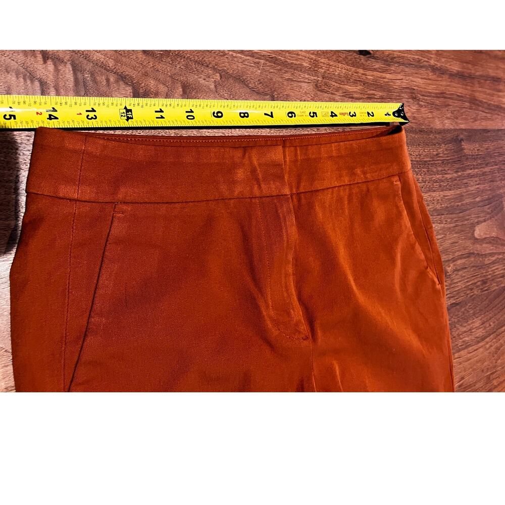 J.Crew‎ Women’s Orange Rust Dress Pants Size 4 Tailored Career Work Slacks - Picture 5 of 7